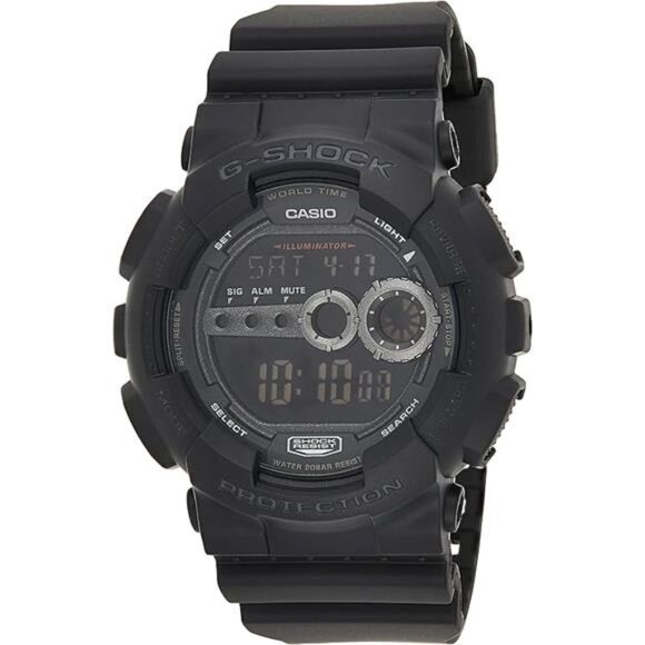Men\'s GD100-1BCR G-Shock X-Large Black Multi-Functional Digital Sport Watch